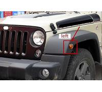 1 Piece Free Bulbs Side Front Fender Light Turn Signal Light for Wrangler-JK 2007-2015 Halogen Marker Side Light Clearance Lights left side