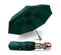 1 piece fully automatic skull, umbrella creative personality trend umbrella, skull umbrella, creative personality trend men and women double folding umbrella, compact, portable umbrella for adults(Gre