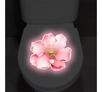 1 Piece Glow-in-The-Dark Lotus Toilet Stickers Removable Self-Adhesive Bathroom Decor Decals Wall Sticker Home Decor Toilet Seat Sticker