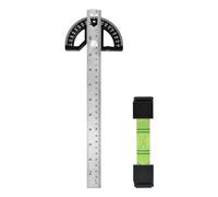 1 Piece Goniometer and 1 Piece Level, Digital Goniometer, Angle Measurement Tool, Metal Ruler, Protractor for DIY, Measurement and Layout Tools