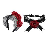 1 Piece Gothic Headband And 1 Piece Gothic Collar, Gothic Accessories, Party Clothing Accessories, Vintage Accessories.