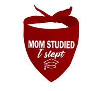 1 Piece Graduation Dog Bandana Mom/Dad Studied I Slept Dog Bandana Graduation Announcement Gift (Mom Studied D)