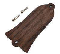 1 Piece Guitar Truss Rod Cover - Bell-Shaped 2 Hole / 3 Hole Headstock Plate for Electric Guitars, Ebony Rosewood Mahogany Paua Shell, Fits Gibson, LP, SG, Epiphone (#8-Rosewood-2 Hole)