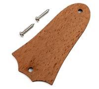 1 Piece Guitar Truss Rod Cover - Bell-Shaped 2 Hole / 3 Hole Headstock Plate for Electric Guitars, Ebony Rosewood Mahogany Paua Shell, Fits Gibson, LP, SG, Epiphone (#10-Mahogany-2 Hole)