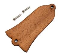 1 Piece Guitar Truss Rod Cover - Bell-Shaped 2 Hole / 3 Hole Headstock Plate for Electric Guitars, Ebony Rosewood Mahogany Paua Shell, Fits Gibson, LP, SG, Epiphone (#9-Mahogany-2 Hole)