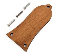 1 Piece Guitar Truss Rod Cover - Bell-Shaped 2 Hole / 3 Hole Headstock Plate for Electric Guitars, Ebony Rosewood Mahogany Paua Shell, Fits Gibson, LP, SG, Epiphone (#4-Mahogany-3 Hole)