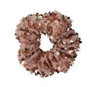 1 Piece Hair Bobbles for Women, Sequin Scrunchies, Glitter Hair Scrunchies | Elastic Hair Bands Large Elastic Bands Hold Ponytail Bands for Women Hair Accessories, Pink