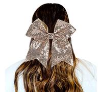 1 Piece Hair Bobbles Gradient Sequins Bowknot Headdress Ropes Decorations Headdress Decoration Hair Bobbles for Girls (Khaki, One Size)