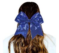 1 Piece Hair Bobbles Gradient Sequins Bowknot Headdress Ropes Decorations Headdress Decoration Hair Bobbles for Girls (Dark Blue, One Size)
