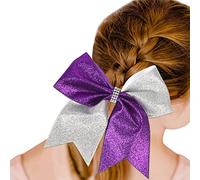 1 Piece Hair Bobbles Gradient Sequins Bowknot Headdress Ropes Decorations Headdress Decoration Hair Bobbles for Girls Headbands Women Glitter (Dark Purple, One Size)