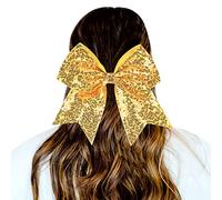 1 Piece Hair Bobbles Gradient Sequins Bowknot Headdress Ropes Decorations Headdress Decoration Hair Bobbles for Girls (Yellow, One Size)