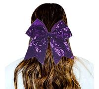 1 Piece Hair Bobbles Gradient Sequins Bowknot Headdress Ropes Decorations Headdress Decoration Hair Bobbles for Girls (Dark Purple, One Size)