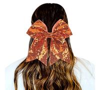 1 Piece Hair Bobbles Gradient Sequins Bowknot Headdress Ropes Decorations Headdress Decoration Hair Bobbles for Girls (Orange1, One Size)