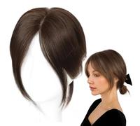 1 Piece Hair Toppers for Thinning Hair Women, hair fringe clip for Daily Wear, clip on bangs, Hairs Pieces for Women Covering High Forehead and Gray Roots, Fashion Accessory for Quick Style Change