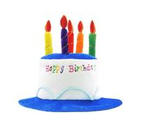 1 Piece Happy Birthday Cake Hat, Creative Candle, Cute Plush, Funny Novel Hat, Birthday Party Shooting Props.