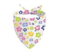 1 Piece Hawaii Hibiscus Dog Bandana Tropical Flower Dog Scarf Summer Party Gift Beach Merch (Hawaii Hibiscus flower D)
