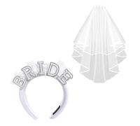 1 Piece Headband, 1 Piece Veil, Bridal Headband, Wedding Headband, Bridal Pearl Headband, Bridal Headband Elegant