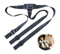 1 Piece High Chair Straps Adjustable Baby Seat Belt Three-Point High Chair Strap Firm and Comfortable to Prevent Escape Suitable for High Chairs, Strollers and Baby Carriages (Black)