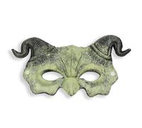 1 Piece Horns Devil Half Face PU Mask Halloween Demon Mask Party Cosplay Horror Monster Masquerade Scary Haunted House Props