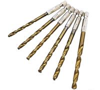 1 Piece HSS Coated Drill Bit Featuring 1/4 Inch Hex Shank for Quick Change Use on Cordless Screwdrivers and Standard Drills, Suitable for Metal and Wood (5.0mm)