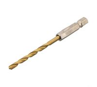 1 Piece HSS Coated Drill Bit Featuring 1/4 Inch Hex Shank for Quick Change Use on Cordless Screwdrivers and Standard Drills, Suitable for Metal and Wood (3.5mm)