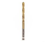 1 Piece HSS Coated Drill Bit Featuring 1/4 Inch Hex Shank for Quick Change Use on Cordless Screwdrivers and Standard Drills, Suitable for Metal and Wood (6.5mm)
