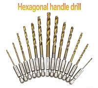 1 Piece HSS Coated Drill Bit Featuring 1/4 Inch Hex Shank for Quick Change Use on Cordless Screwdrivers and Standard Drills, Suitable for Metal and Wood (4.8mm)