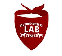 1 Piece Hungry Labrador Dog Scarf All Food Must Be Lab Tested Dog Bandana Labrador Lover Gift (Be Lab Tested D EU)