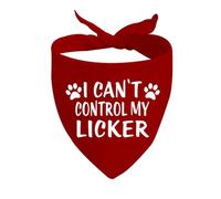 1 Piece I Can't Control My Licker Dog Bandana Dog Scarf New Pet Puppy Gift (I Can't Control My Licker D)