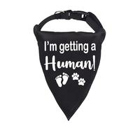 1 Piece I'm Getting A Little Human Dog Bandana Pregnancy Announcement Baby Announcement Gift (Getting A Little Human DC)