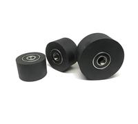 1 Piece Inner Diameter 6mm Diameter 40mm PU Polyurethane Roller with Double Bearings 6x40x30 PUT62640-30 Silent Flat Guide Wheel(10x40x30mm)