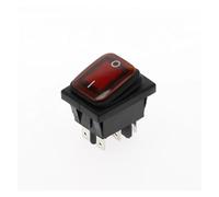 1 piece KCD4 switch 20A/250V 6-pin DPST IP67 sealed waterproof T85 car marine toggle rocker switch with LED 220V 30x22(Red)