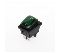 1 piece KCD4 switch 20A/250V 6-pin DPST IP67 sealed waterproof T85 car marine toggle rocker switch with LED 220V 30x22(Green)