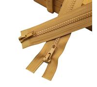 1 Piece Khaki Resin Zip for Sewing 150CM 2 Ways Resin Zippers for Bags,Pouches,Pillow Covers Making and Replacement