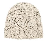 1 Piece Knitted Cotton Hat, Summer Loose Beanie, Thin Cotton Hat, Crochet Hat, Women's Toe Cap, Suitable for Different Head Shapes and Face Shapes (Beige)