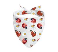 1 Piece Ladybug and Daisy Dog Bandana Spring Inspired Dog Scarf Nature Lovers Gift Summer Spring Dog Bandana (Ladybug and Daisy D UK)