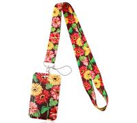 1 Piece Lanyard with ID Badge Card Holder Lanyard Card Set (Sunflower)