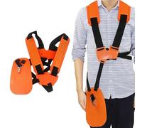 1 piece lawn mowing strap (orange), double shoulder nylon strap, lawn mowing stripe strap heavy duty, gardening lawn mower, garden tools.