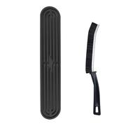 1 Piece Long Oval Draining Mat, 1 Piece Crevice Brush, Narrow Edge Silicone Draining Mat, Non-Slip Draining Mat, Dish Drying Mat, Sink Draining Mat