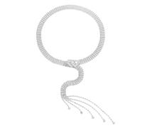 1 Piece Love Belt, Glitter Crystal Waist Chain, Rhinestone Sequin Belt, Double Heart Buckle Waist Chain, Chain Belt For Women, Silver Belt For Dress