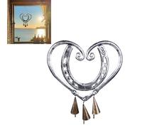 1 Piece Lucky Love Wind Chime,Metal Heart-Shaped Horseshoe Wind Chimes Love Wind Chimes Garden Home Decoration