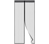 1 Piece Magnetic Fly Screen Door, Anti-Mosquito Door Curtain, Magnetic Mesh Screen Door Curtain, Punch-Free Screen Door, Door Fly Screen, Door Fly Net, Magnetic Screen Door (Black)