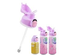 1 Piece Manual Easy-to-Use Soda Can Lid with Straw, Air-Tight & Leak-Proof, Suitable for Coke, Beer Cans, Reusable Coke Can Cover,Easy-to-Clean with Straw (Pink)