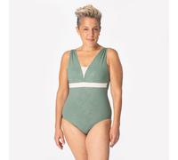 1-piece Mastectomy Swimsuit Compatible With Prosthesis Aquakokoon Green