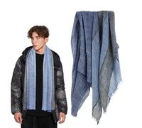 1 Piece Men'S Scarf, Cotton And Linen Scarf, Soft Scarf, Color Block Scarf, Warm Scarf