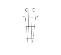 1 Piece Metal Plant Trellis Black Iron Fan Shape Support For Climbing Plants Such As Ivy Roses Clematis Jasmine Beans Peas Grapes, Suitable For Indoor(s black)