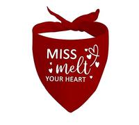 1 Piece Miss Melt Your Heart Bandanan Valentine’s Day Bandana Valentine’s Day Pet Accessory (Melt Your Heart D EU)