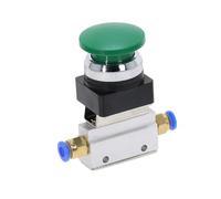 1 Piece MOV-03APPL 1/8" PT Threaded Three-Way Two-Position Green Mushroom Head Pneumatic Valve with Accessories(4MM)
