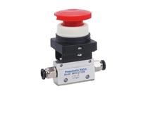 1 Piece MOV-321EB MOV-321PB 1/8" PT Threaded Three-Way Two-Position red Mushroom Head Pneumatic Valve with Accessories(6MM)