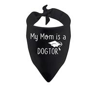 1 Piece My Dad/Mom Is a Dogtor Dog Bandana Funny Vet Student Graduation Gift Dog Puppy Bandana Gift For Veterinarian (Dogtor Mom)